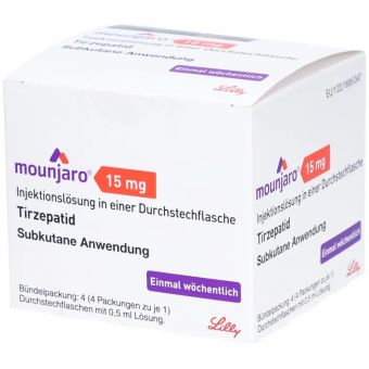 Mounjaro (Tirzepatide) раствор для п/к введ. 4 флакона 0,5 мл по 15 мг Каскелен