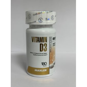 Витамин D3 Maxler 180 таблеток 1200 ME Каскелен