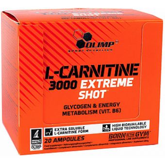 L- Карнитин Olimp L-Carnitine 3000 Extreme Shot (20 ампул по 25мл) - Каскелен
